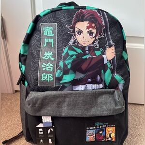 Demon Slayer Tanjiro Backpack – Anime Backpack – New with Tags – Tech Sleeve